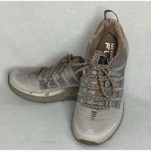 Merrell Agility Peak 4 Trail Beige Running Shoes Women's Size 6.5 Moonbeam EUC - Picture 3 of 10